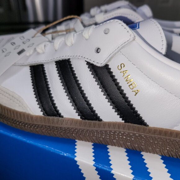 Adidas Samba Originals OG White/Black IE3675 Big Kids J Sz 6 / Women's Sz 7/7.5 - Picture 13 of 16